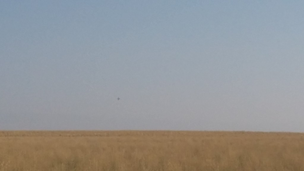 The little dots are A-10s making bombing runs. They are faster than my ability to turn my camera into a phone and snap a worthwhile photo.